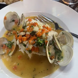 Halibut poached perfectly.