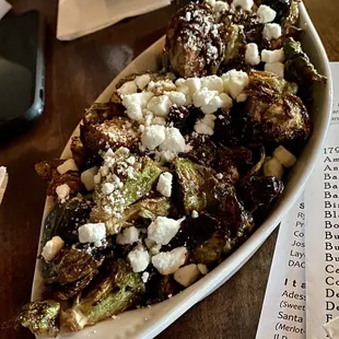 Maple bourbon brussels sprouts - fantastic dish!