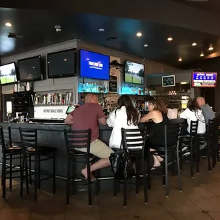 people sitting at the bar