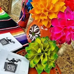 colorful flowers in a vase