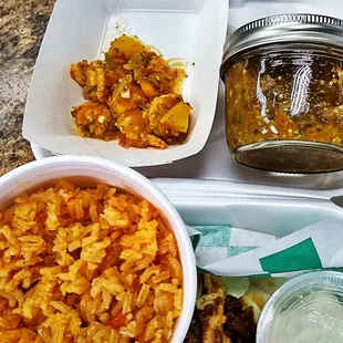 Delightful Delicious Rice, Shrimp Dip n Salsa Verde WOW