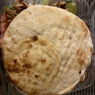 Greek Salad with Grilled Chicken with pita bread