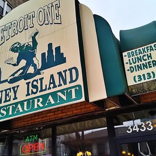 the front of the restaurant