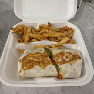 Fried Chicken Pita Sandwich