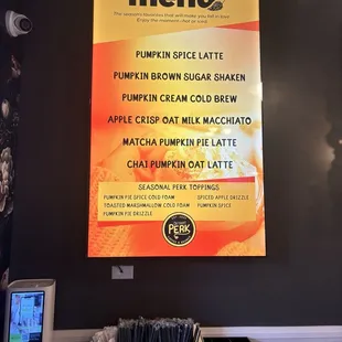 Sweater Weather Menu