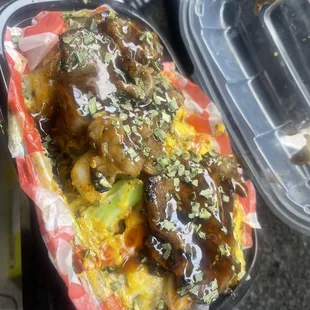 Lamb Mac n Cheese Stuff Potato