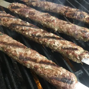 Beef kabob cooked to order in sandwich or in a meal with rice