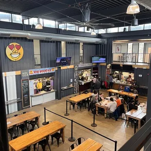 the inside of the building