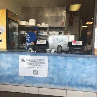 a man working in a restaurant