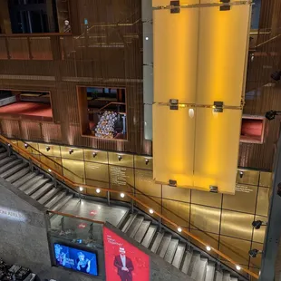 Looking down in the atrium