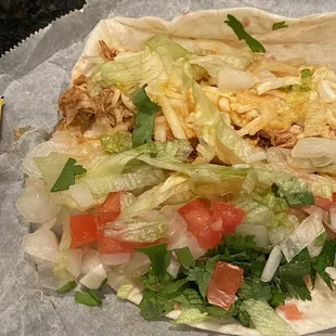 Shredded Chicken Soft Taco