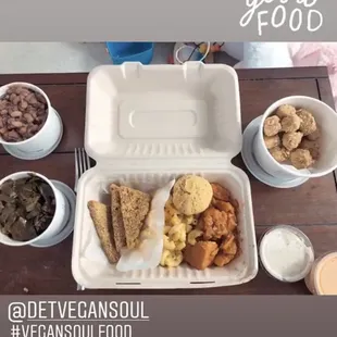 Soul Food Platter w/ &quot;Catfish&quot; &amp; Southern Tofu Bites