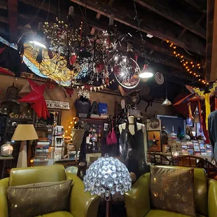 the interior of a vintage furniture store