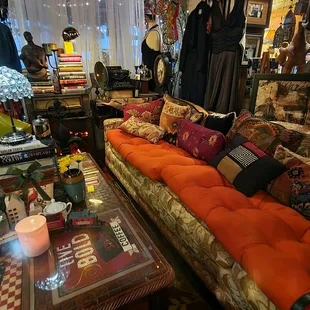 a living room filled with furniture