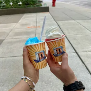 Honolulu Blue Raspberry and Zetterberry with soft serve ice cream