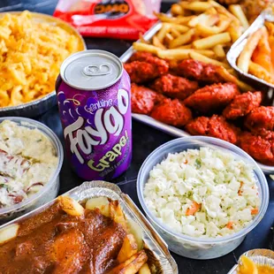 a variety of food items