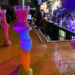 This was a multi-layered slush with alcohol