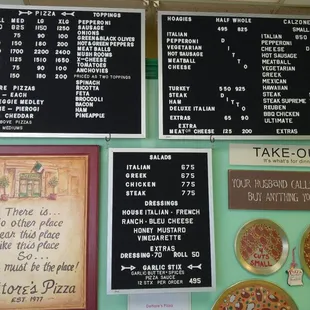 menus and prices
