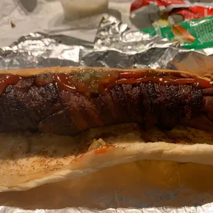 Bacon wrapped or burn wrap ‍ 1st time here..would not come again.