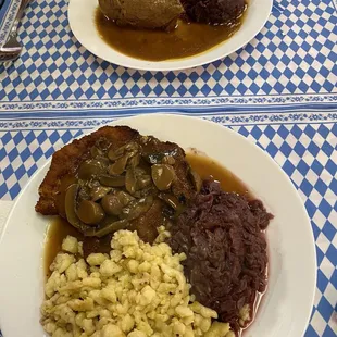 Jager Schnitzel and Rouladen
