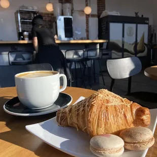 a croissant and macaroni