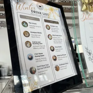 Seasonal craft coffee selections