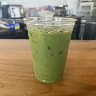 Black sesame iced matcha