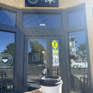 outside of a coffee shop