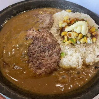 Curry Hamburg Teppan Rice