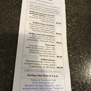They do have a small food menu.
