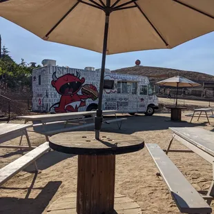 Food truck  park area at " Peltzer Winery "