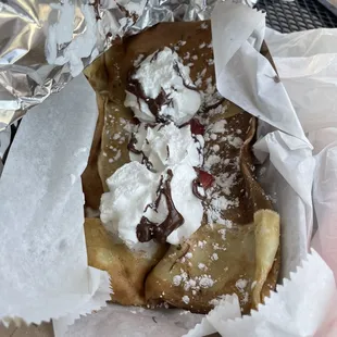 Nutella Strawberry Crepe
