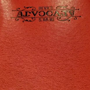 Menu cover