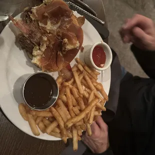 Chicken sandwich and fries
