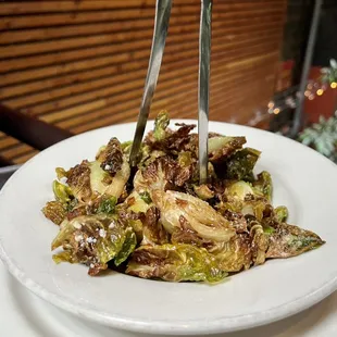 Bowl of Brussels - hit the spot, slight crispy crunch, but nothing too special flavor wise.