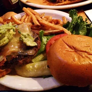 Guacamole, Bacon and Cheddar Burger