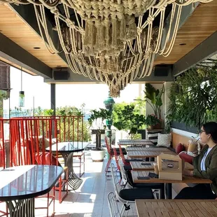 Upstairs patio. So cute!