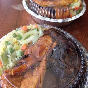 Two small sized plates