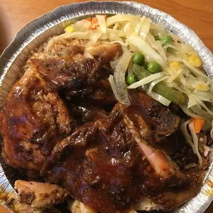 Jerk chicken entree (small)