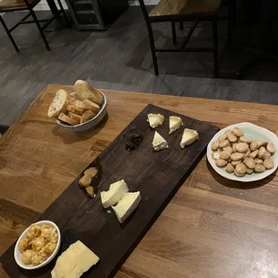 Cheese board with selection chosen by our server and the chef/owner. Marcona almonds.