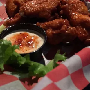 chicken wings and fried chicken, food