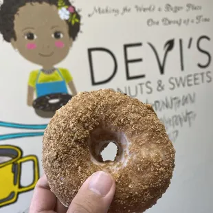 Cinnamon crunch donut!