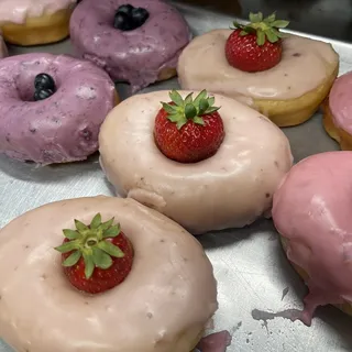 Blueberry Banana Filled Donuts