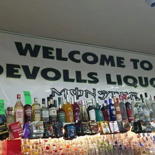 a welcome to devolls liquor