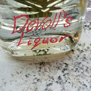 a bottle of liquor