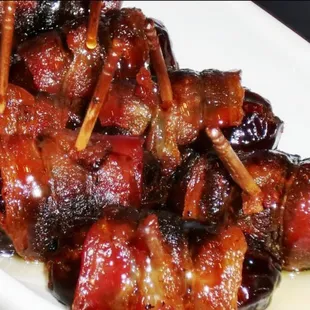 a plate of bacon wrapped in bacon