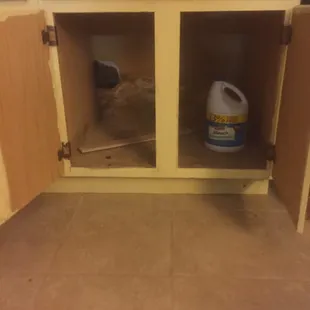 Holes in wall roaches on the floor boards