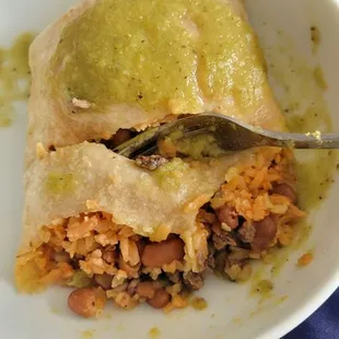 Leftover with green sauce added MORE FLAVOR!