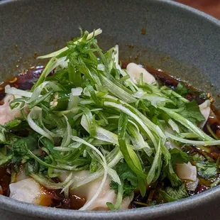 Spicy wonton appetizer