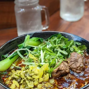 Spicy beef noodle soup